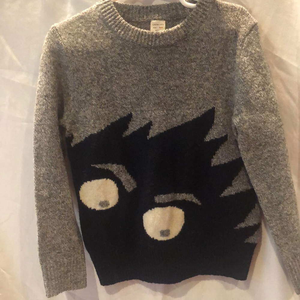 Crew cuts wool monster sweater